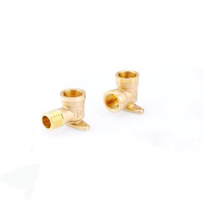 Латунный 1/2" внутренняя резьба x 1/2" наружная резьба BSP 90-градусный коленчатый фитинг для фиксированного водопроводного соединения с опорной плитой