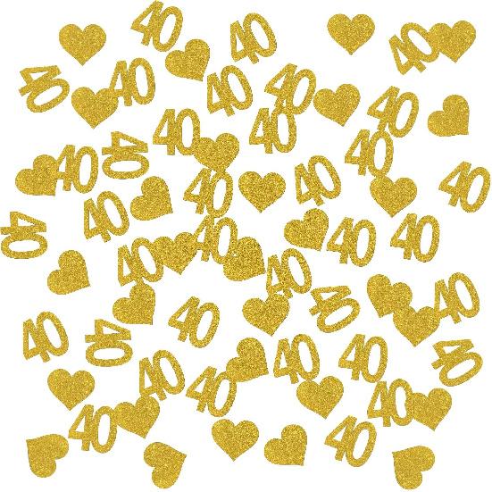 INNORU Number 20 Confetti Gold Glitter, Happy 20th Birthday Table Confetti, Twenty Years Paper Scatter, 20th Anniversary Cheers to 20 Years Party