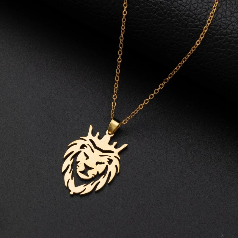 Fashionable Tiger Head Pendant Animal Tiger Necklace Men\\\'s Punk Hip Hop Trendy Casual Jewelry Gift