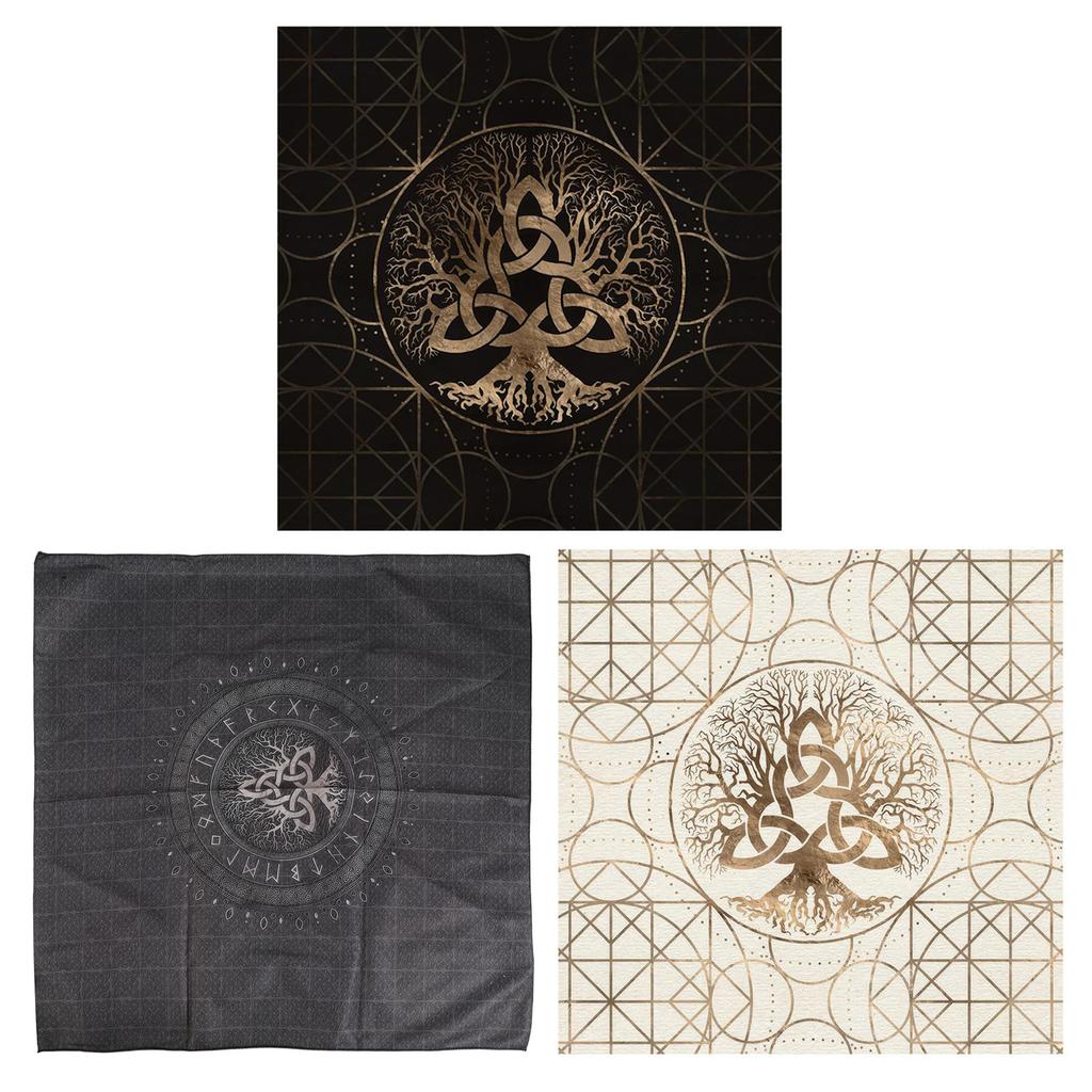 Tarots Tablecloth Rune Divinations Table Cover Astrology Oracles Board Game Mat Square Shape Pendulum Altar Table Cloth