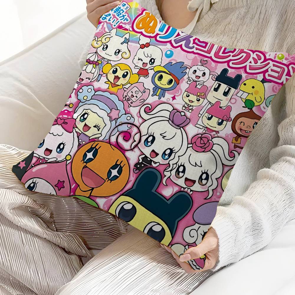 Классический T-Tamagotchi Cut Friend Игровой Подушки Чехлы Мультяшные Диван Декоративные Домашние Двусторонние Печать Короткий Плюш Милый Подушка