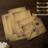 Vintage Kraft Paper Letter & Envelope Set: Nostalgic Handwritten Love Letters with Sealing Stickers for a High-End Feel