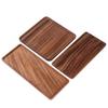 Natural Wooden Tray Rectangular Plate Fruit Snacks Food Storage Trays Hotel Home Serving Decorate Supplies