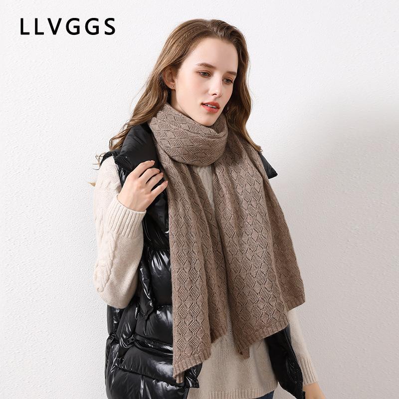 2025 New 100% Cashmere Scarf Spring and Summer Air Conditioner Shawl with Women's Solid Color Versatile