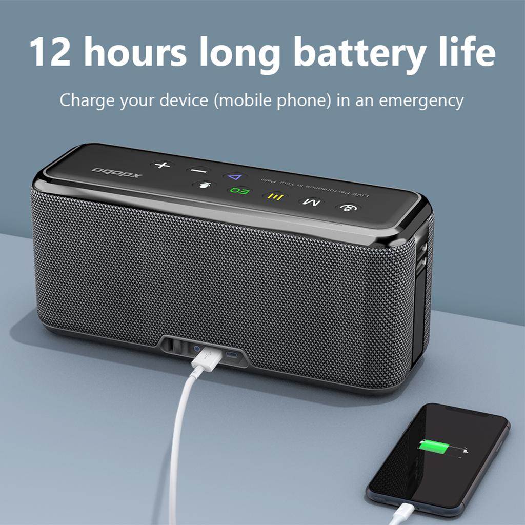 XDOBO X8 MAX Портативная беспроводная колонка мощностью 100 Вт с технологией BT5.0 Водонепроницаемые колонки IPX5 TWS