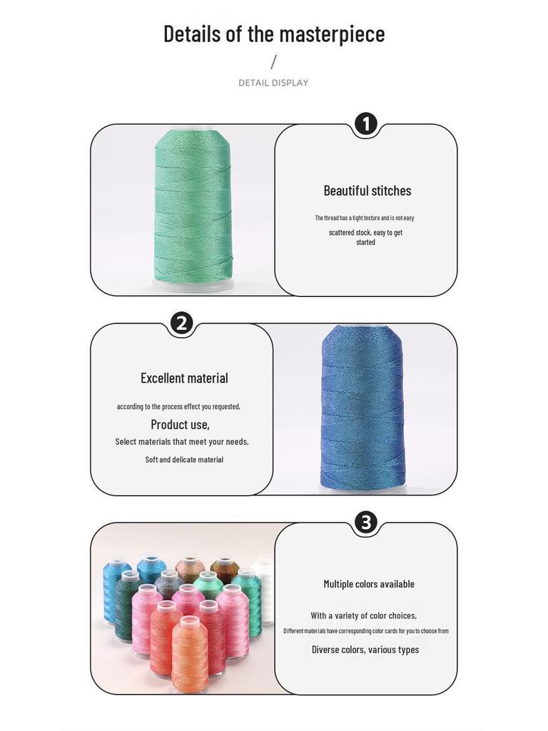 Yan Chuan Multicolor Iridescent DIY Braiding Thread: 3-Strand & 12-Strand Options