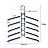 1 шт. Многофункциональная вешалка, экономящая место - 5-в-1 многослойная металлическая вешалка с нескользящими поролоновыми накладками, подходит для пальто, свитеров