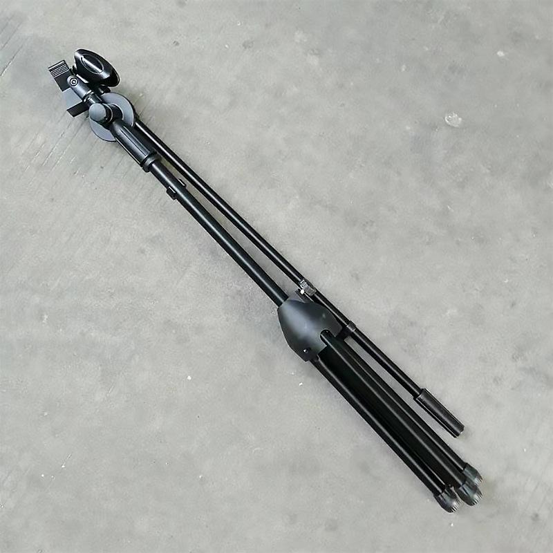 Adjustable Floor-standing Tripod Mic Stand with Dual Microphone Holders - High Quality