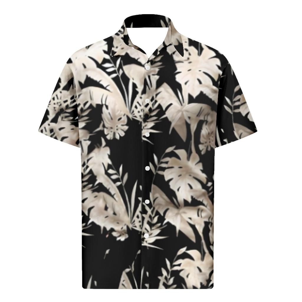 Men's Hawaiian Printed Button Short Sleeve Shirts Men's Casual Fashion Short Sleeve Shirts