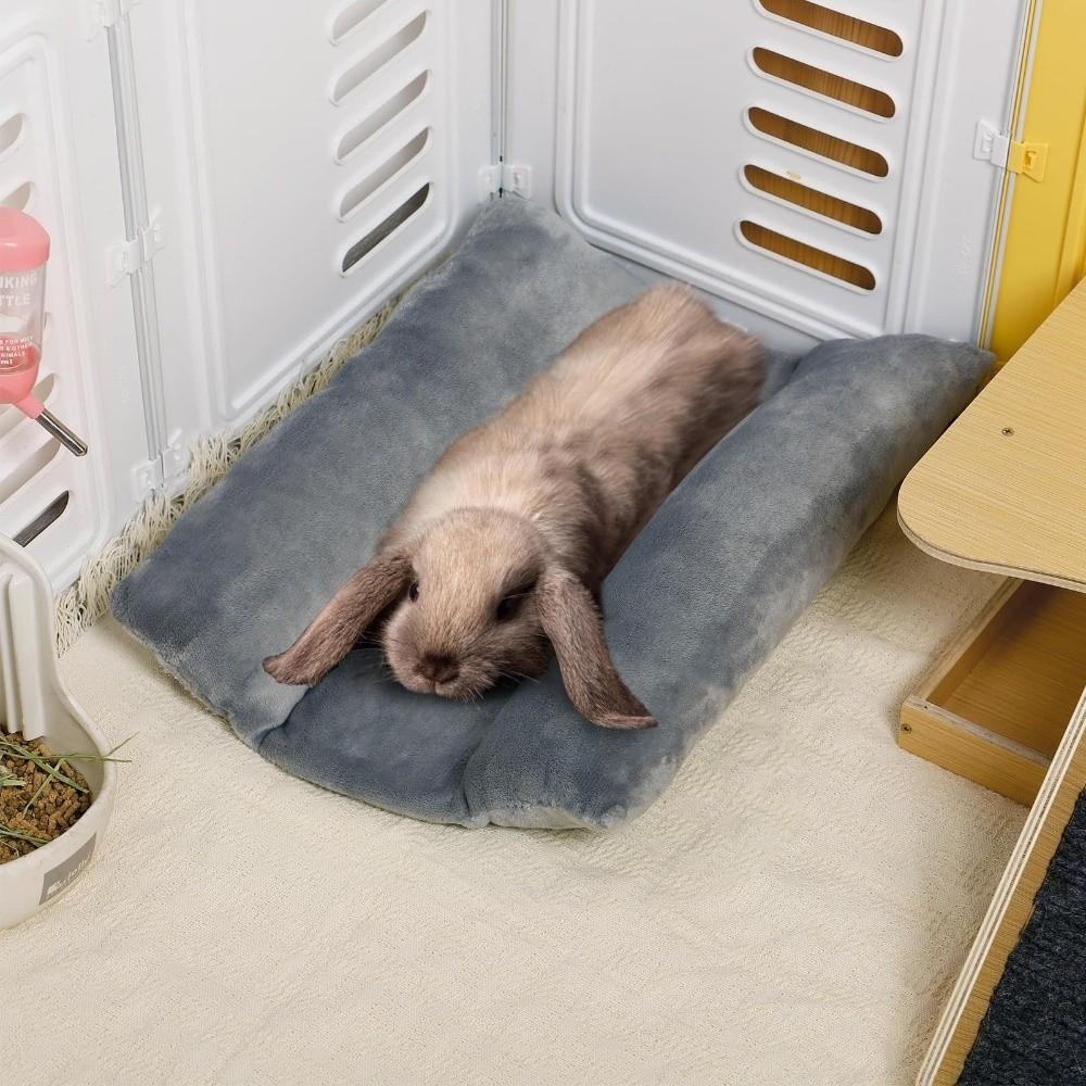 Soft Thickened Rabbit Bed Mat Washable Double-Sided Rabbit Cushion with Cotton Lounger Pillows Cuddle Cushion Mat Rabbit