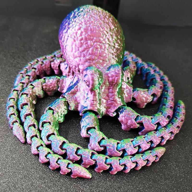 3D Printing Octopus Model Desktop Ornaments Movable Joint Figurine Aquarium Fish Tank Landscape Decoration Festival Gift