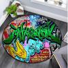 Graffiti Circular Rug - Office Decorative Carpet For Living Room Bedroom Door Mat Floor Rug Computer Chair Area Rug