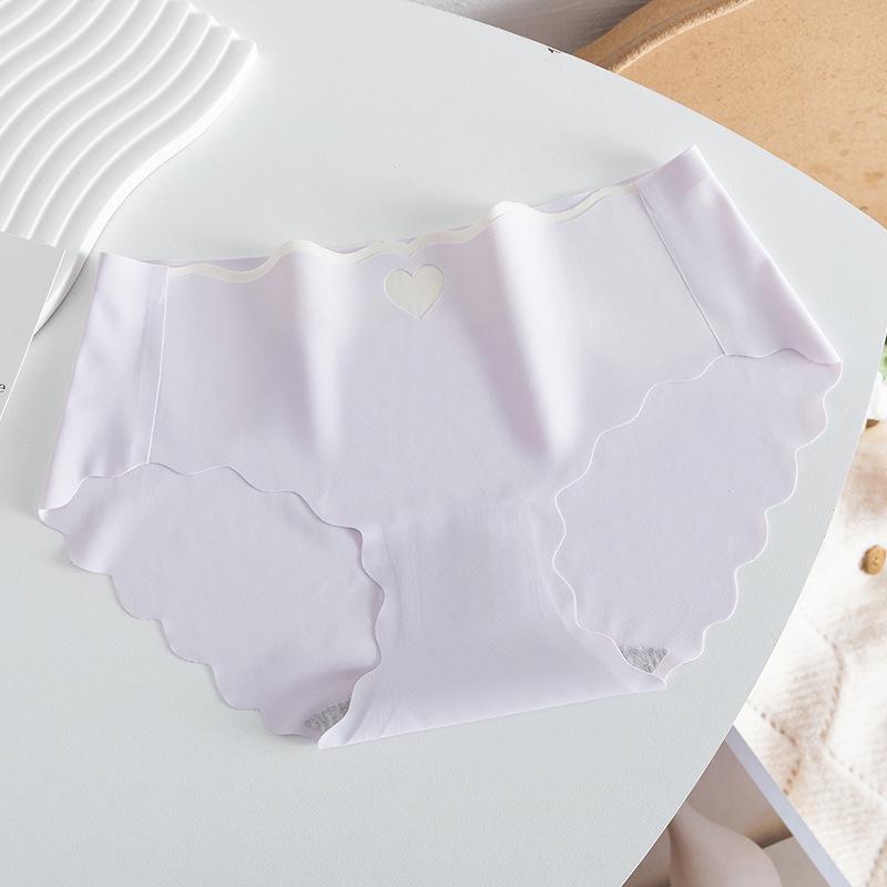 Women's Ice Silk Seamless Mid-Waist Briefs - Summer Thin Style, Plus Size, for Teenage Girls