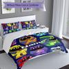 3pcs Custom Name Smiling Critters Bedding Set,Includes 1 Duvet Cover and 2 Pillowcases,All-season Bedroom Decor