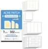 Pimple Patches For Face,Zit Covers,Hydrocolloid Acne Patches Zits Cover Stickers 4 Size With Tea Leaf Oil, Hedyotis Alba Extract, Bitter Melon 302pcs
