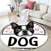 Круглый коврик с рисунком бостонского терьера, Ковер для гостиной, спальни, дивана, декора игровой комнаты, Нескользящий напольный коврик, Праздничные подарки и подарки на день рождения