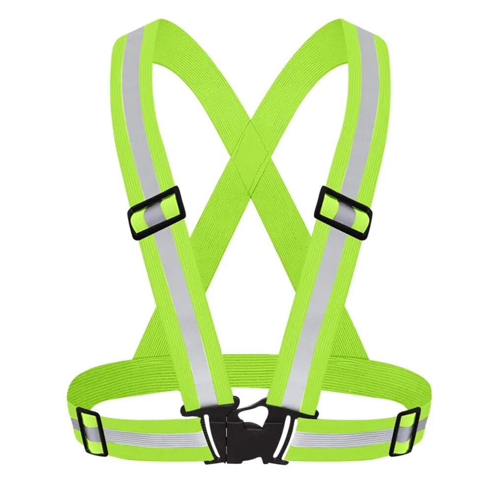 Уличные регулируемые защитные жилеты Ночная ходьба Светоотражающий жилет Легкие велосипедные защитные ремни Водонепроницаемая экипировка для бега