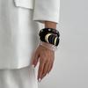 3 Стиля Преувеличенная Неправильность Толстые Акриловые Браслеты Панк Ретро Бохо Сшитые Эластичной Веревкой Смоляные Браслеты Украшения для Женщин