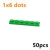 50 шт. DIY Строительные блоки Тонкая пластина 1x6 точек Классические кирпичики Образовательные Креативные Размер Совместимый с 3666 Игрушки для детей