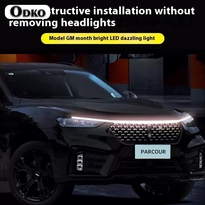 Car LED Hood Light Strip For Jeep Grand Cherokee Commander Wrangler Daytime Running Lights Start Scanning Lamp Accessories