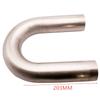 2.5" Stainless Steel Piping Mandrel U-Bend Pipe 180 Degree Long Legs 6 Inch Exhaust Downpipe Universal