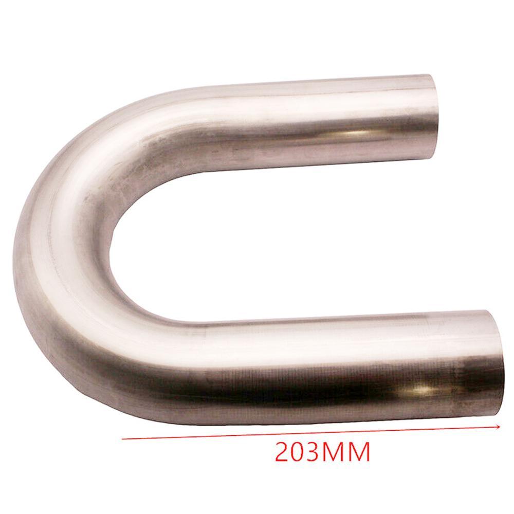 2.5" Stainless Steel Piping Mandrel U-Bend Pipe 180 Degree Long Legs 6 Inch Exhaust Downpipe Universal