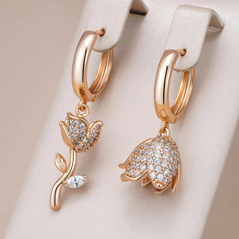 1 пара асимметричных сережек-подвесок из белого циркония для женщин, индивидуальный золотой цвет, ювелирные изделия для вечеринки, подарок