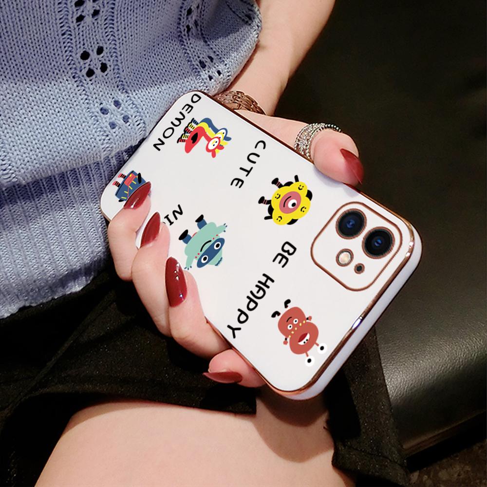 Красочные печатные узоры с квадратным краем корпуса с покрытием корпуса телефона Роскошное покрытие Мягкий чехол для телефона для iPhone Motorola Moto OnePlus Samsung