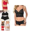 Erotic Lace Lingerie Set With Sheer Tulle And Adjustable Straps For Romantic Nightwear