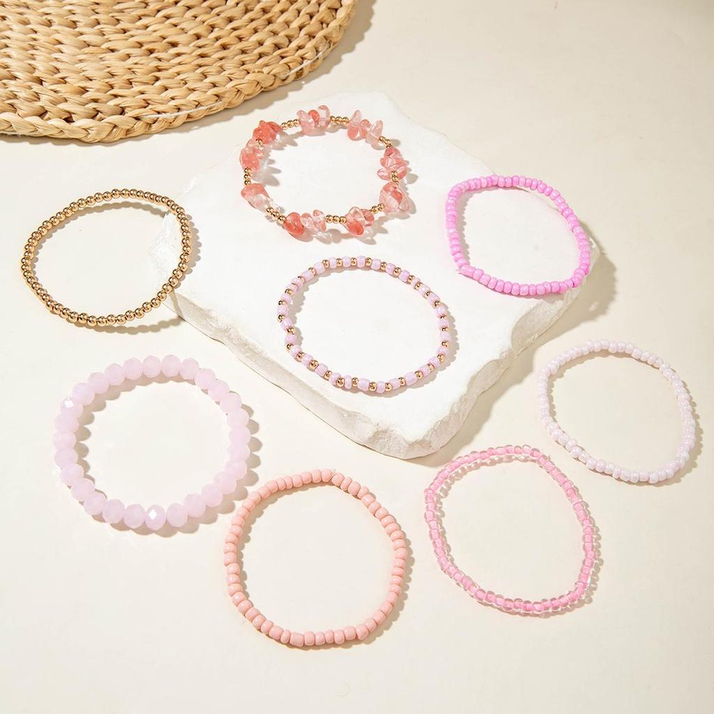 8 шт. Mirad цвет коричневый многокомпонентный набор рисовых бусин браслет для женщин ювелирные изделия персонализированный подходящий браслет