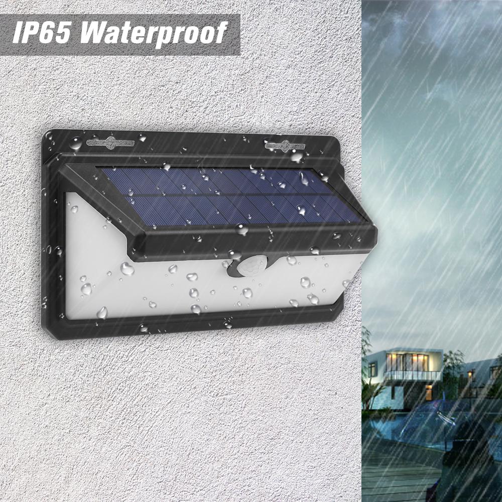 Solar Sensor Wall Lights, 97 LEDs Waterproof Solar Powered PIR Motion Sensor Energy Saving Night Lights for Garden, Fence, Patio, Driveway