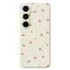 For Samsung Galaxy S24 FE Case Red Cherry Pattern Printing Straight Edge TPU Phone Back Cover