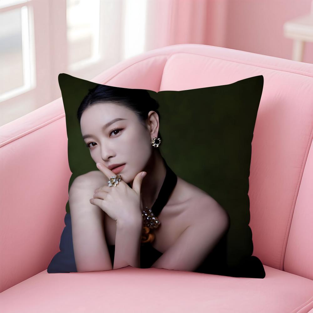 Fashion and elegant Chinese actress NNi Ni Cushion Cover Pillow Case Soft Friendly Fabric Concealed Zipper