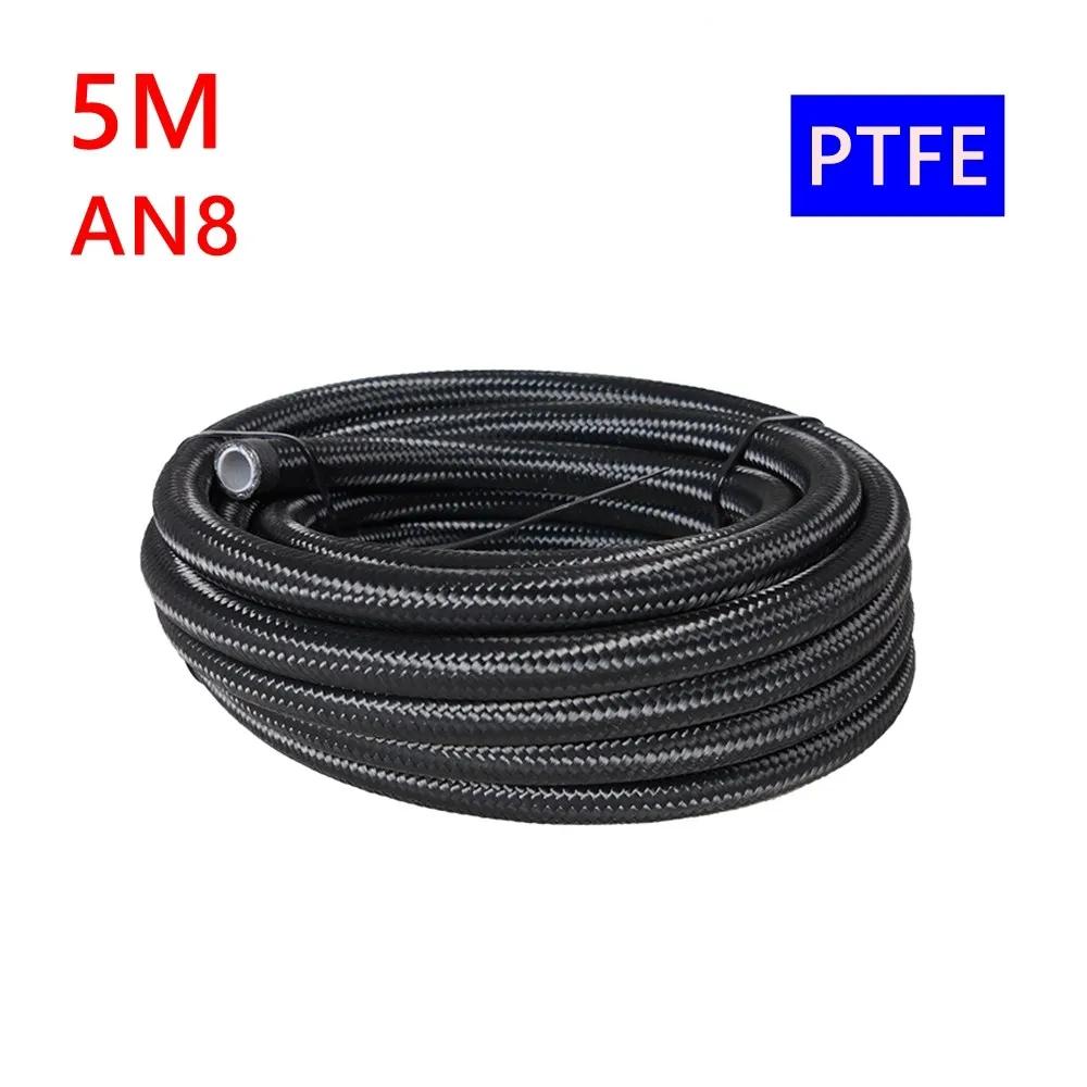 1M 3M 5M PTFE масляный шланг AN4-AN12 нержавеющая сталь универсальный конец топливный шланг плетеный газовый трубопровод турбомасляный охладитель напорная трубка