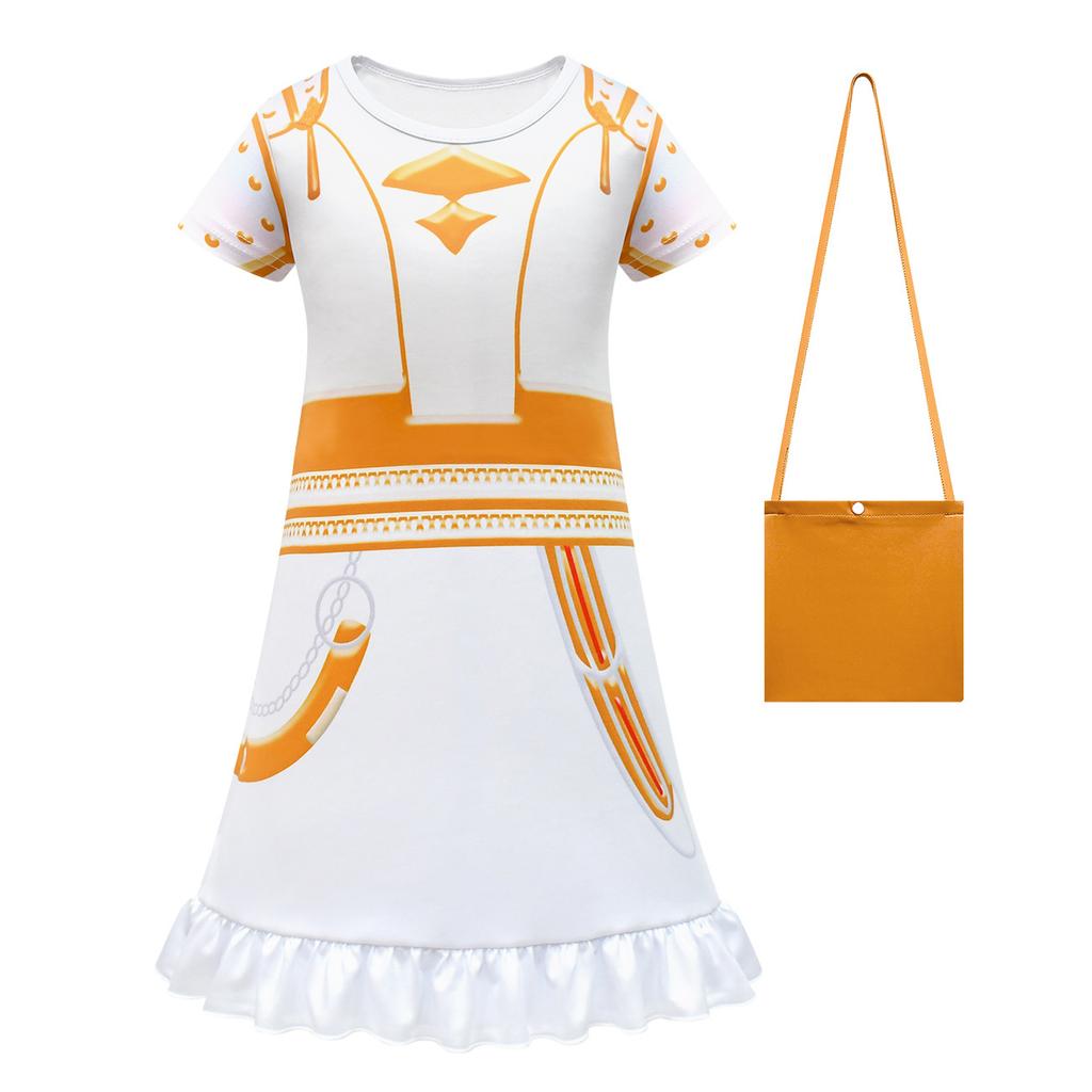 Kids Girls Casual Cute Cartoon Print Vest Sleeveless Dress Dance Cosplay Wear