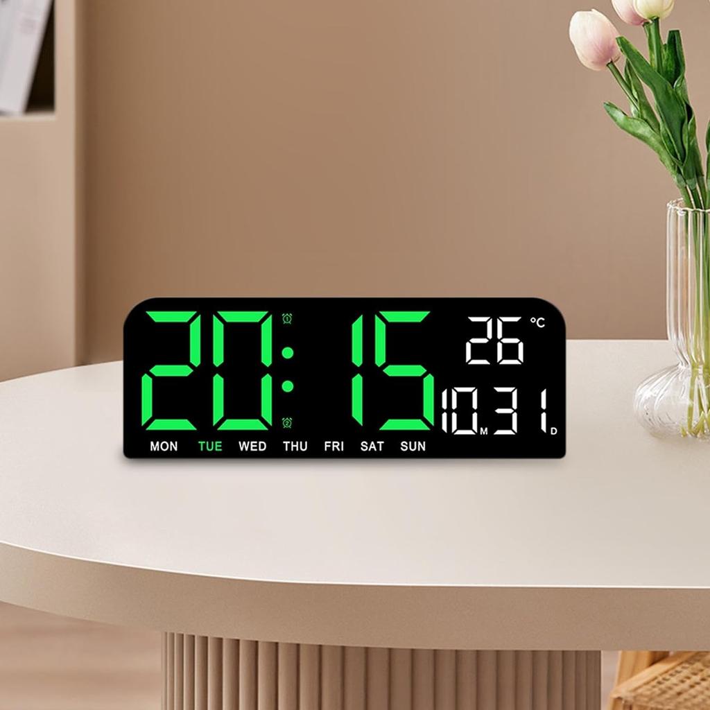 Цифровой будильник, отображение температуры, даты и недели, 4-уровневая регулировка яркости для дома
