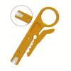Yellow Portable Wire Stripper and Crimper Pliers Compact Cable Cutter Tool for UTP/STP Data Wires, Safe and Easy To Use Ideal for Modular Connectors