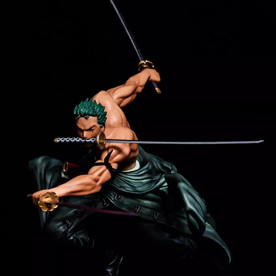 Фигурка из аниме One Piece, 10 см, GK Ророноа Зоро, трехклинковый меч Са-максимум, манга, статуэтка, коллекционная модель, игрушка для детей.