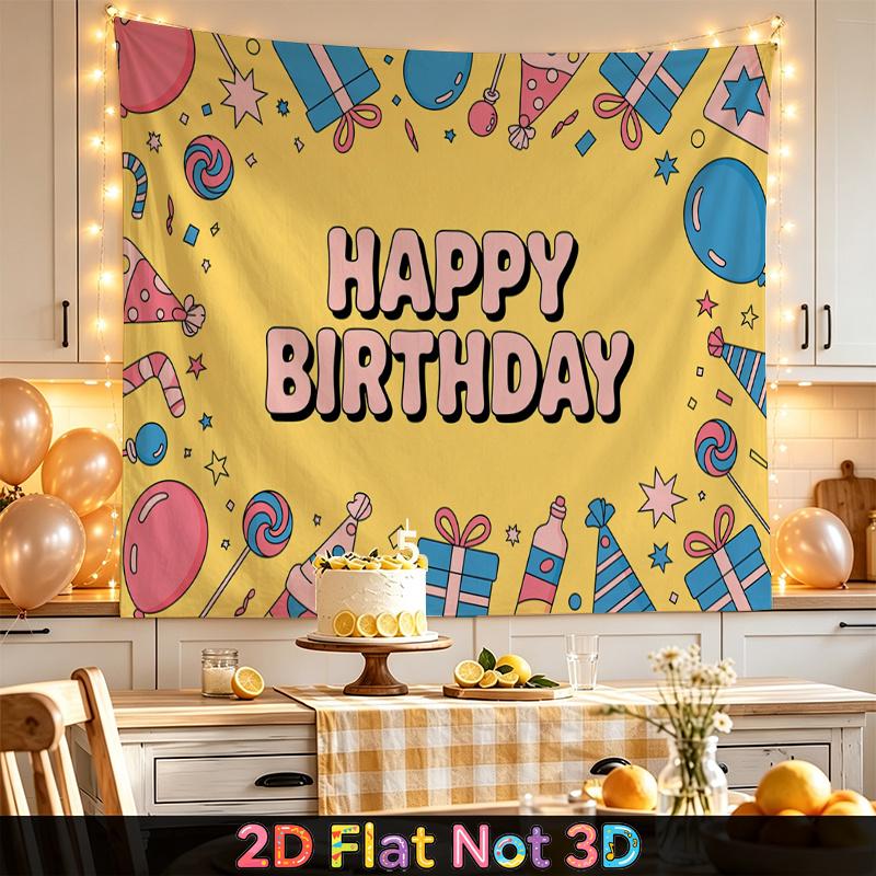 Red Balloon Backdrop Banner 1pc - Celebration Decor