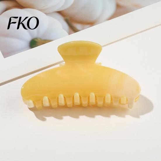 Damage-free Hair Clip Back Head Claw, Macaron Color Shower Clip, Smooth Surface Large Long Claw Anti-Slip Teeth Accessory for Buns Commuting