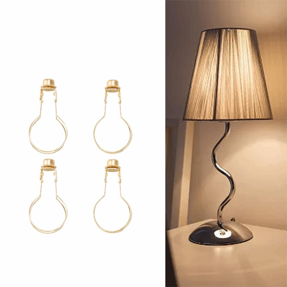 4pcs 4.3 x 2.1in Bulb Clip Adapter Iron Clip On Lampshade Lampshade Harp Holder For Floor Lamp