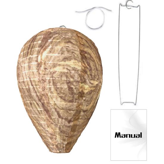 Осиный фонарь, реалистичный безвредный простой монтаж, Осиное гнездо, приманка, водонепроницаемый реалистичный репеллент от ос, садовые принадлежности