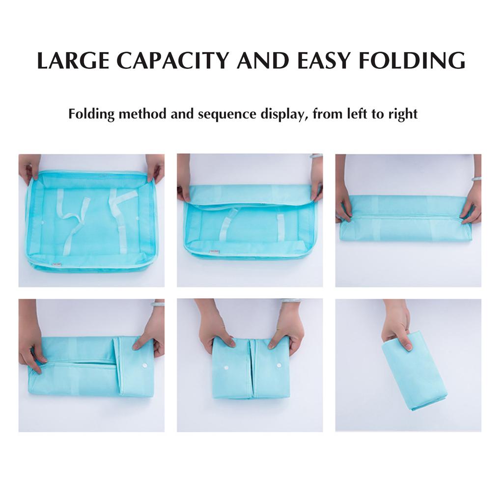 7Pcs Travel Organizer Set Clothes Shoes Toiletries Storage Bags Waterproof Lightweight