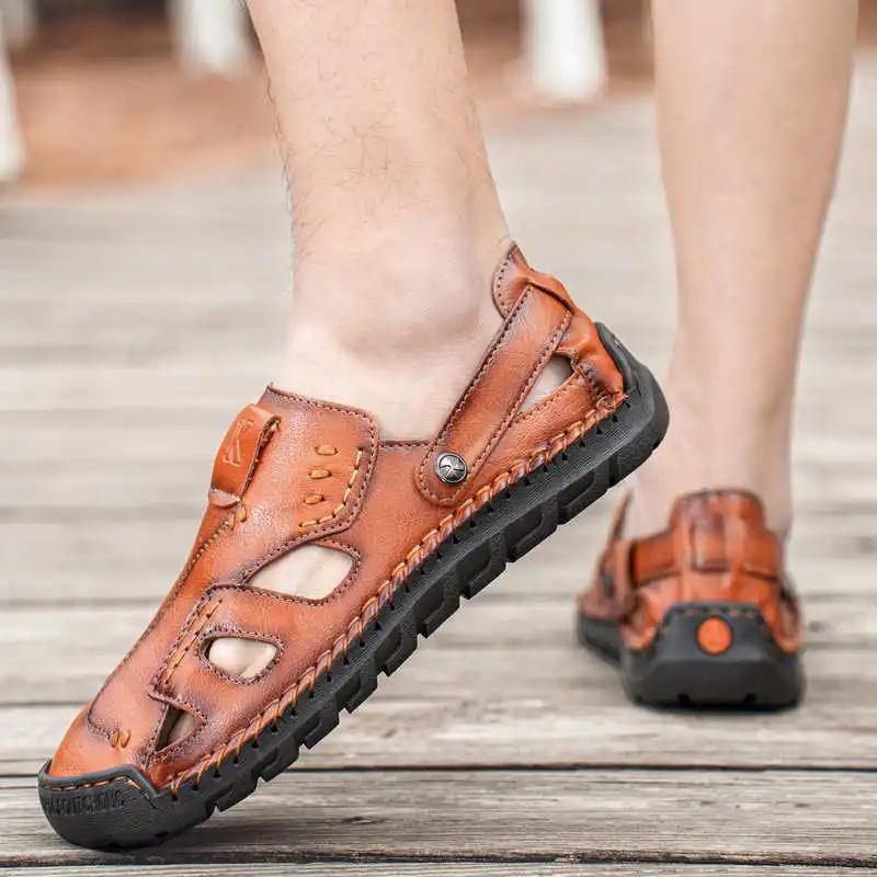 Тупой носок Осенне-весенние мужские летние сандалии Обувь Нескользящие мужские тапочки Красная обувь Мужские кроссовки Спортивные Хайпбист Фанки