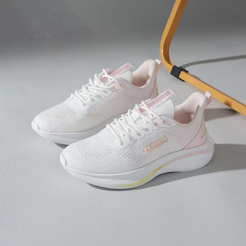 Autumn new breathable fly knit shoes ins student running sneakers, casual shoes shoes