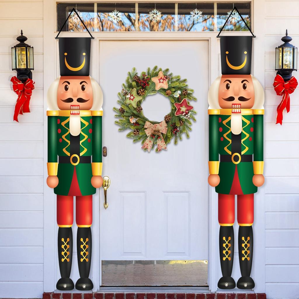 Рождественский дверной куплет в форме Щелкунчика Navidad Natal Noel Настенное украшение С Рождеством Христовым Украшения для дома 2025 Новый год 2025