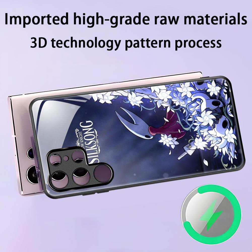 ГОРЯЧАЯ ИГРА Hollow Knight Silksong Чехол для телефона для Samsung S25 S24 S23 S22 S21 S20 Plus Ultra Note20 Стеклянный Магнитный Чехол