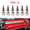 Хромированные шипы M8x1.25 в стиле JDM, комплект шайб для декора клапанной крышки и моторного отсека, для совместимых двигателей
