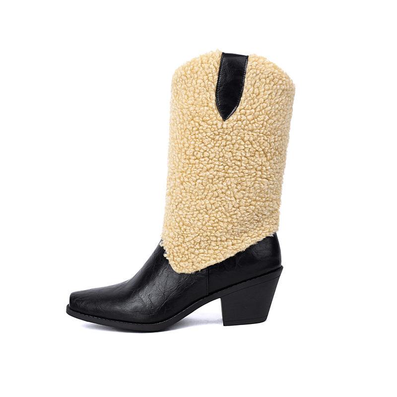 Женские ботильоны на высоком каблуке, осенне-зимние, новые, на толстом каблуке, модные, ботильоны большого размера