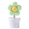 Shake Head Flower Ornament Car Small Flower Bobble Head Ornaments  Auto Interior Accessories